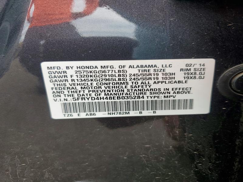 Продаж на аукціоні авто 2014 Acura Mdx, vin: 5FRYD4H48EB035284, номер лоту: 57858126