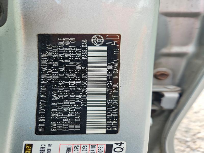 57892786 :رقم المزاد ، 2T1LR32E75C507052 vin ، 2005 Toyota Matrix مزاد بيع