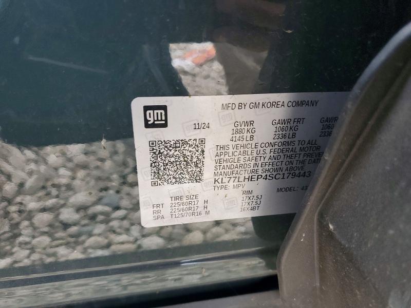 58291706 :رقم المزاد ، KL77LHEP4SC179443 vin ، 2025 Chevrolet Trax مزاد بيع