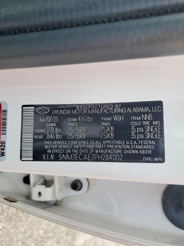 85616735 :رقم المزاد ، 5NMJECAE2PH284002 vin ، 2023 Hyundai Tucson مزاد بيع
