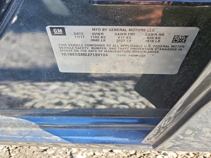 Aukcja sprzedaży 2018 Chevrolet Cruze, vin: 1G1BE5SM2J7139104, numer aukcji: 57003856