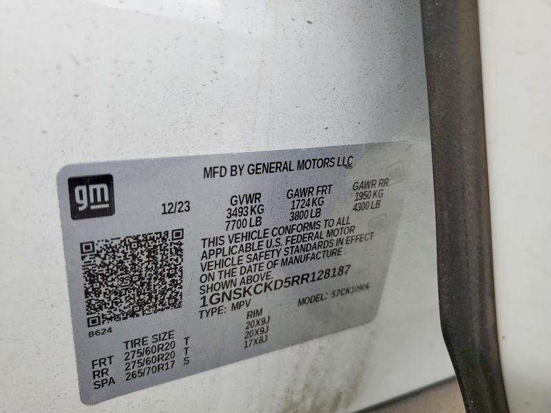 Продажа на аукционе авто 2024 Chevrolet Suburban, vin: 1GNSKCKD5RR128187, номер лота: 57545696