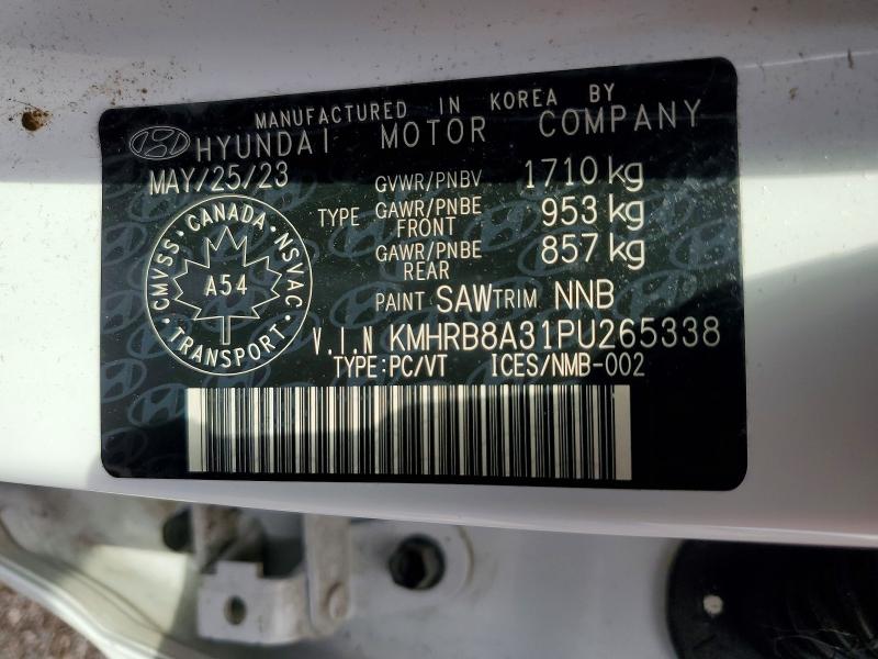 56495906 :رقم المزاد ، KMHRB8A31PU265338 vin ، 2023 Hyundai Venue مزاد بيع