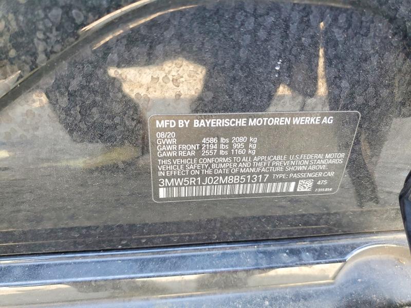 Продаж на аукціоні авто 2021 Bmw 330i, vin: 3MW5R1J02M8B51317, номер лоту: 56482186