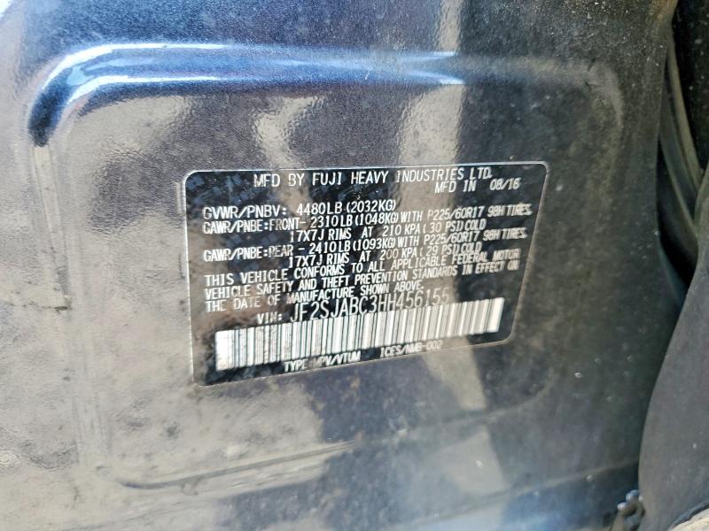 Aukcja sprzedaży 2017 Subaru Forester, vin: JF2SJABC3HH456155, numer aukcji: 55154356
