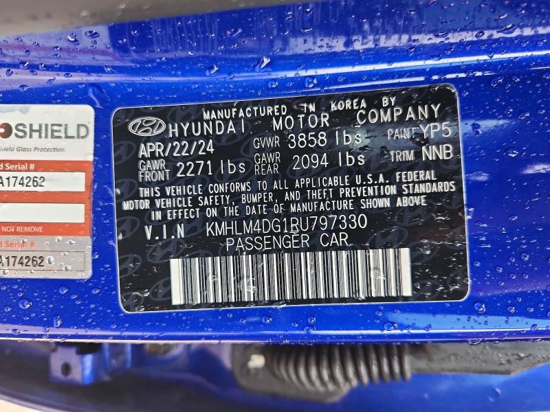 57013806 :رقم المزاد ، KMHLM4DG1RU797330 vin ، 2024 Hyundai Elantra مزاد بيع