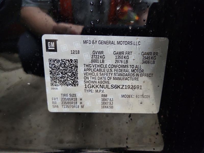 Продаж на аукціоні авто 2019 Gmc Acadia, vin: 1GKKNULS6KZ192591, номер лоту: 58692456