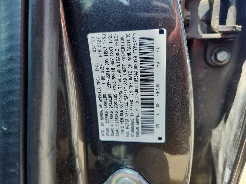 2010 Acura Rdx მანქანა იყიდება აუქციონზე, vin: 5J8TB1H56AA006329, აუქციონის ნომერი: 57590466