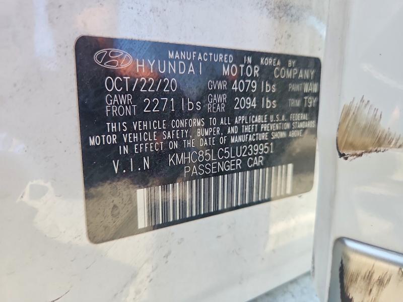 58643976 :رقم المزاد ، KMHC85LC5LU239951 vin ، 2020 Hyundai Ioniq مزاد بيع