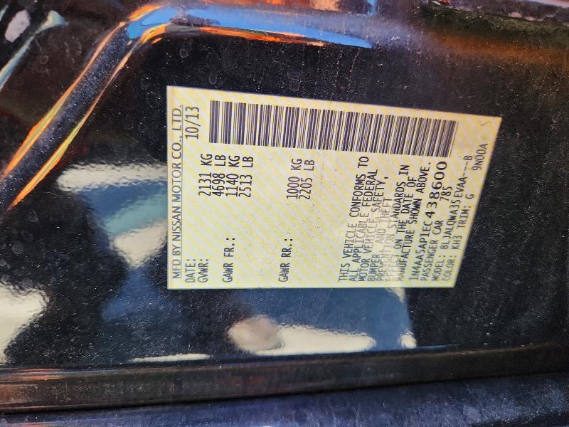 Aukcja sprzedaży 2014 Nissan Maxima, vin: 1N4AA5AP1EC438600, numer aukcji: 57433346