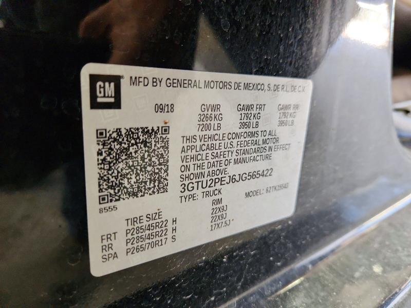 Продаж на аукціоні авто 2018 Gmc Sierra, vin: 3GTU2PEJ6JG565422, номер лоту: 56315746