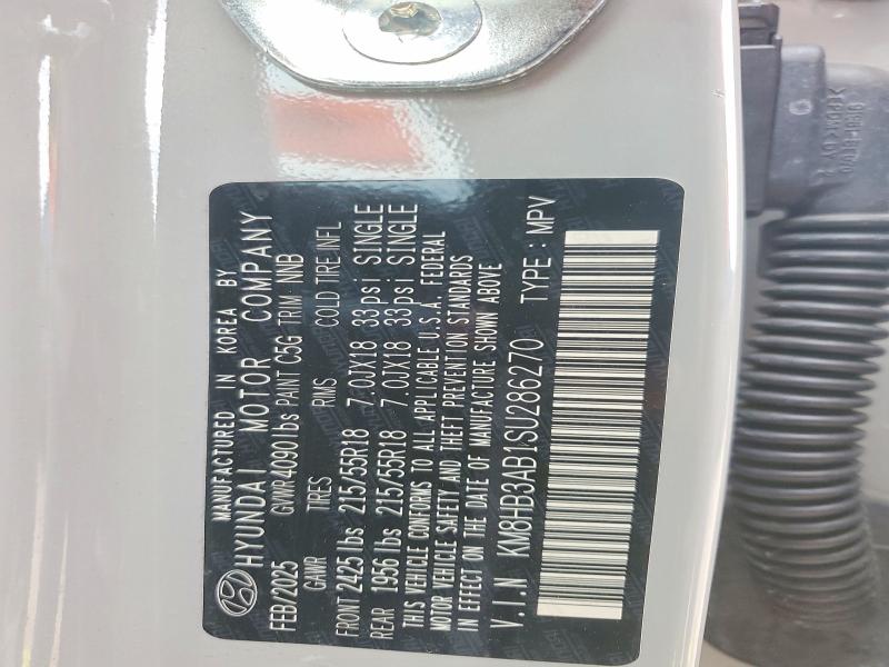 2025 Hyundai Kona მანქანა იყიდება აუქციონზე, vin: KM8HB3AB1SU286270, აუქციონის ნომერი: 58135826