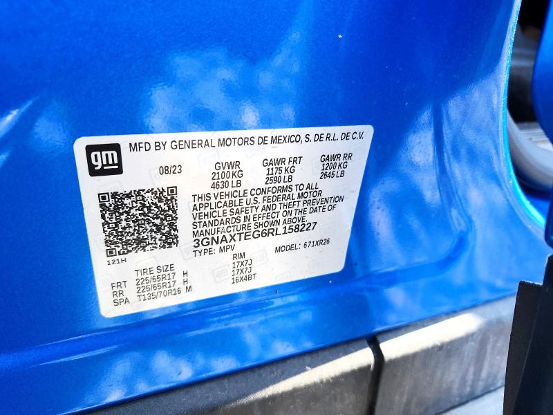 Aukcja sprzedaży 2024 Chevrolet Equinox, vin: 3GNAXTEG6RL158227, numer aukcji: 56778576