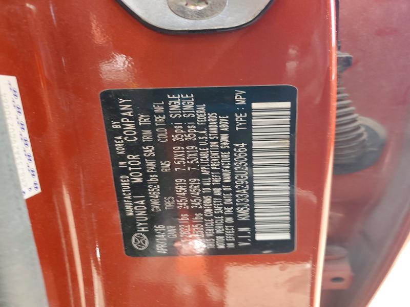 55779306 :رقم المزاد ، KM8J33A29GU230664 vin ، 2016 Hyundai Tucson مزاد بيع