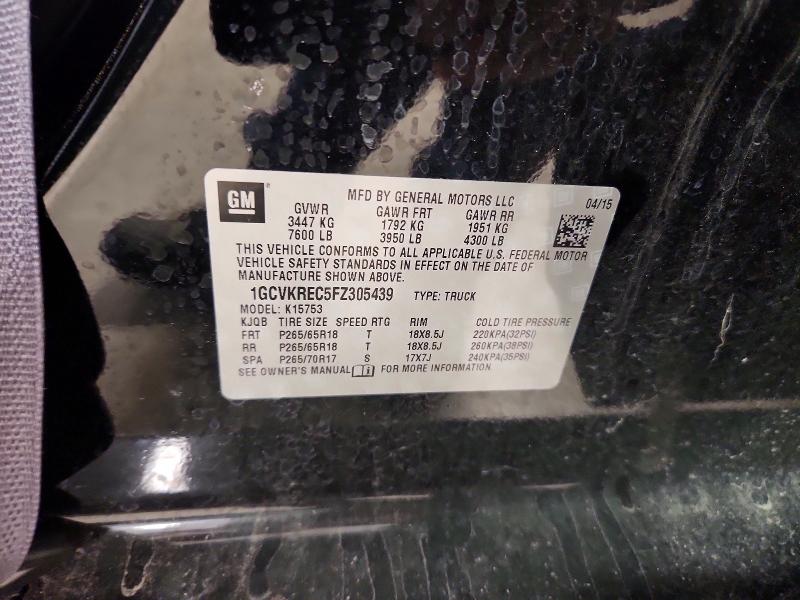 2015 Chevrolet Silverado მანქანა იყიდება აუქციონზე, vin: 1GCVKREC5FZ305439, აუქციონის ნომერი: 59179196