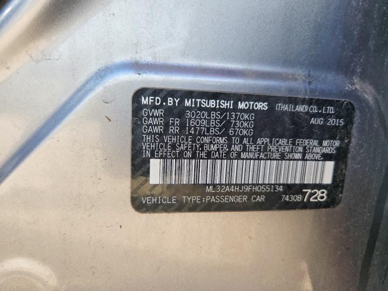 Aukcja sprzedaży 2015 Mitsubishi Mirage, vin: ML32A4HJ9FH055134, numer aukcji: 53613656