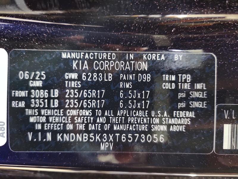 Продаж на аукціоні авто 2026 Kia Carnival, vin: KNDNB5K3XT6573056, номер лоту: 57204916