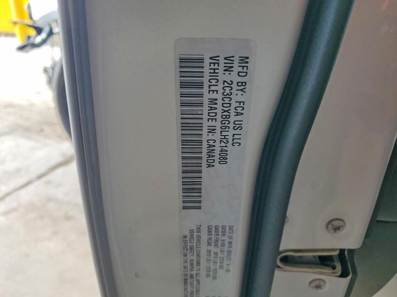 2020 Dodge Charger მანქანა იყიდება აუქციონზე, vin: 2C3CDXBG6LH214080, აუქციონის ნომერი: 55470326