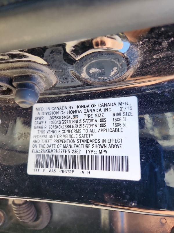 Продажа на аукционе авто 2015 Honda Cr-v, vin: 2HKRM3H37FH512362, номер лота: 55317316