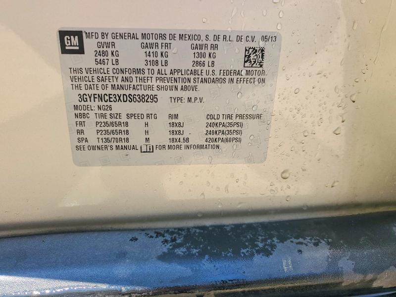 Продаж на аукціоні авто 2013 Cadillac Srx, vin: 3GYFNCE3XDS638295, номер лоту: 57151136
