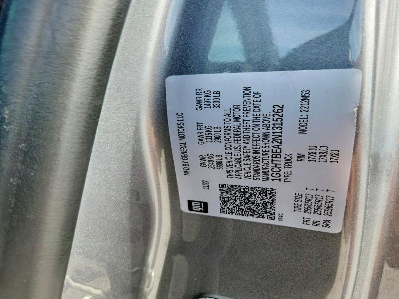 56858096 :رقم المزاد ، 1GCHTBEA2N1315262 vin ، 2022 Chevrolet Colorado مزاد بيع