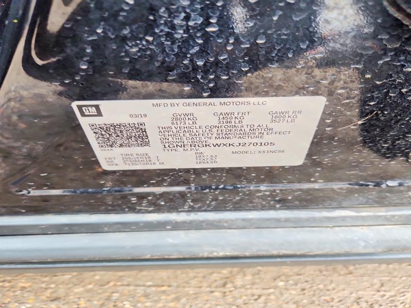 Aukcja sprzedaży 2019 Chevrolet Traverse, vin: 1GNERGKWXKJ270105, numer aukcji: 56163996