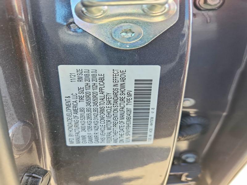 Продаж на аукціоні авто 2021 Honda Passport, vin: 5FNYF8H53MB040287, номер лоту: 57673246