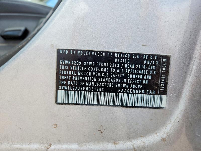 Aukcja sprzedaży 2014 Volkswagen Jetta, vin: 3VWLL7AJ7EM361263, numer aukcji: 55795836