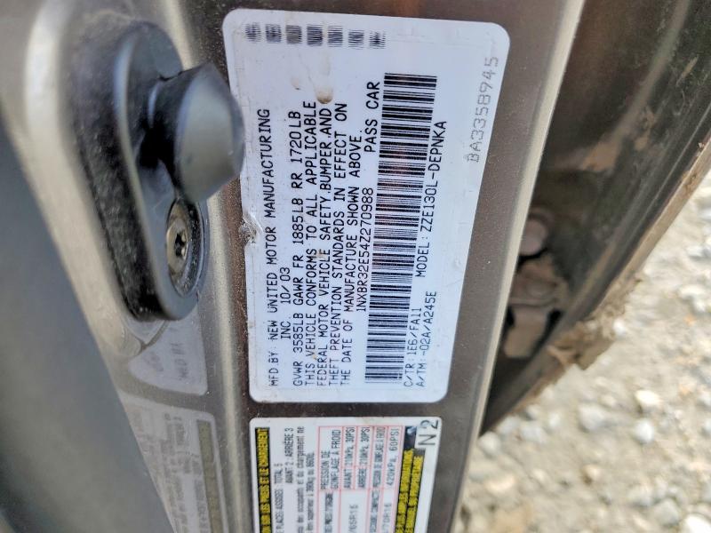Продажа на аукционе авто 2004 Toyota Corolla, vin: 1NXBR32E54Z270988, номер лота: 55637816