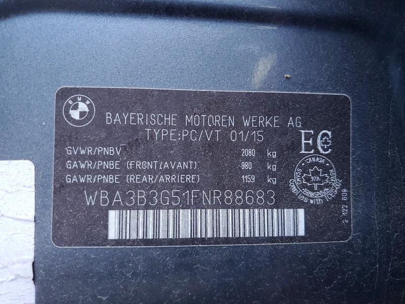 2015 Bmw 328 მანქანა იყიდება აუქციონზე, vin: WBA3B3G51FNR88683, აუქციონის ნომერი: 56363416