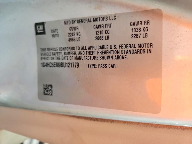 Продажа на аукционе авто 2011 Buick Lucerne, vin: 1G4HC5EM9BU121779, номер лота: 56997886