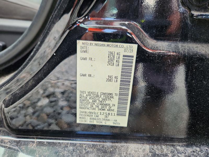 Aukcja sprzedaży 2020 Nissan Altima, vin: 1N4BL4BV1LC125811, numer aukcji: 56969806