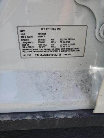 Продажа на аукционе авто 2022 Tesla Model Y, vin: 7SAYGDEE1NF363462, номер лота: 50194326