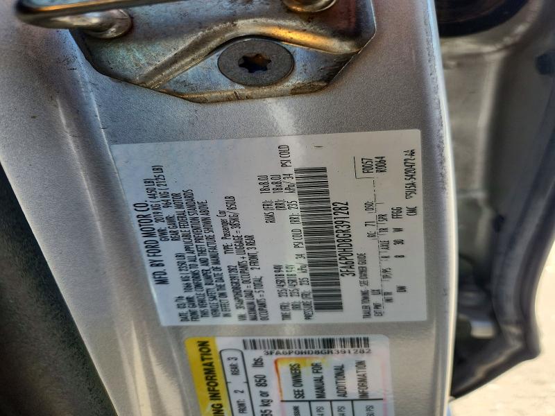Продажа на аукционе авто 2016 Ford Fusion, vin: 3FA6P0HD8GR391282, номер лота: 57153056