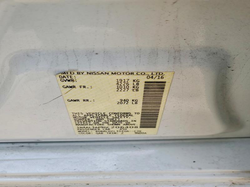 55783716 :رقم المزاد ، 1N4AL3AP9GC206408 vin ، 2016 Nissan Altima مزاد بيع