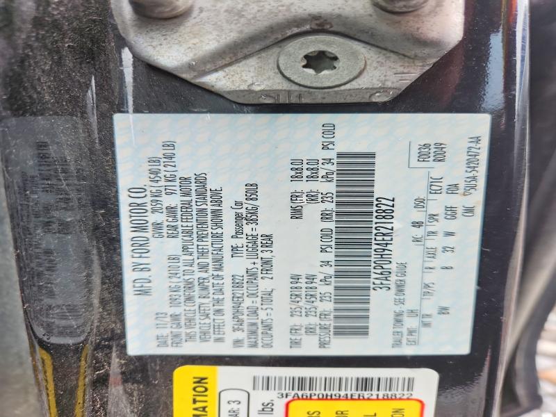 Продажа на аукционе авто 2014 Ford Fusion, vin: 3FA6P0H94ER218822, номер лота: 58233896