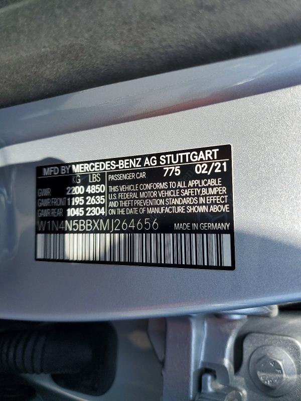 Aukcja sprzedaży 2021 Mercedes-benz Gla, vin: W1N4N5BBXMJ264656, numer aukcji: 57783156