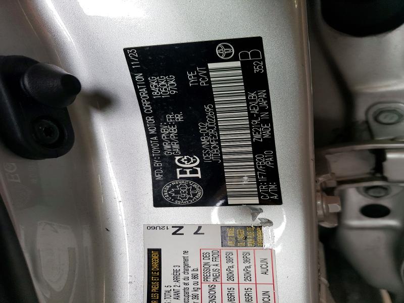 Продаж на аукціоні авто 2024 Toyota Corolla Hybrid, vin: JTDBCMFE2RJ022695, номер лоту: 55699756