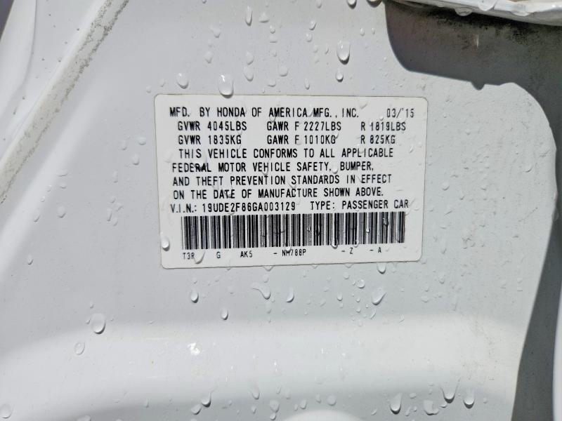 Aukcja sprzedaży 2016 Acura Ilx, vin: 19UDE2F86GA003129, numer aukcji: 57149266
