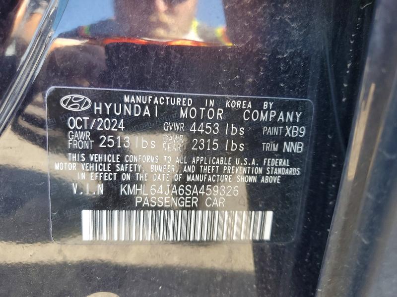 Aukcja sprzedaży 2025 Hyundai Sonata, vin: KMHL64JA6SA459326, numer aukcji: 58526136