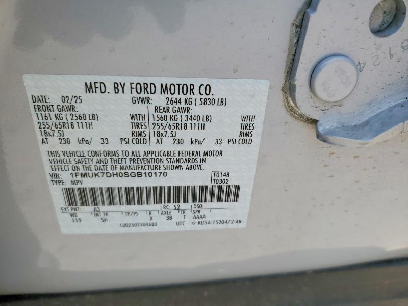 Продажа на аукционе авто 2025 Ford Explorer, vin: 1FMUK7DH0SGB10170, номер лота: 57526846