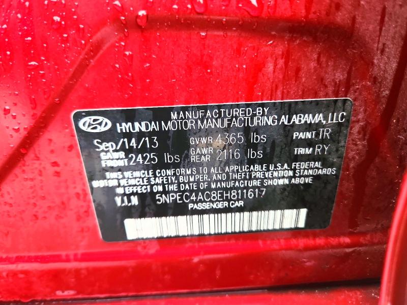 Продаж на аукціоні авто 2014 Hyundai Sonata, vin: 5NPEC4AC8EH811617, номер лоту: 57941006