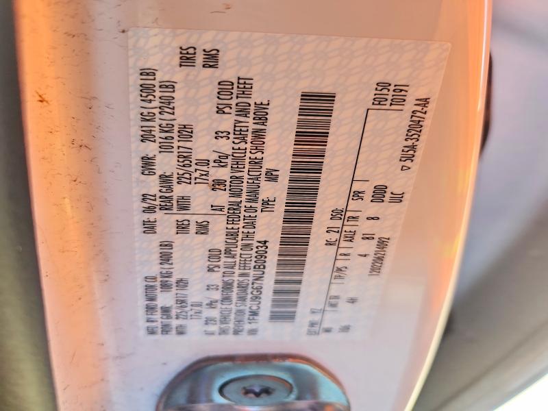 Aukcja sprzedaży 2022 Ford Escape, vin: 1FMCU9G67NUB09034, numer aukcji: 55623856