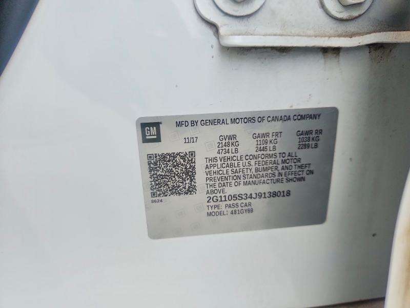 Продаж на аукціоні авто 2018 Chevrolet Impala, vin: 2G1105S34J9138018, номер лоту: 58280466
