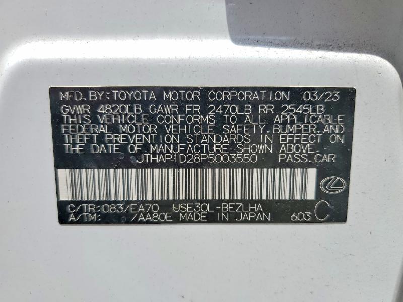 Продажа на аукционе авто 2023 Lexus Is 500, vin: JTHAP1D28P5003550, номер лота: 55267756