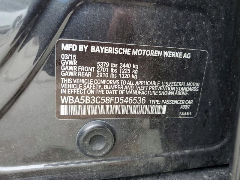 Продаж на аукціоні авто 2015 Bmw 535, vin: WBA5B3C58FD546536, номер лоту: 58046696