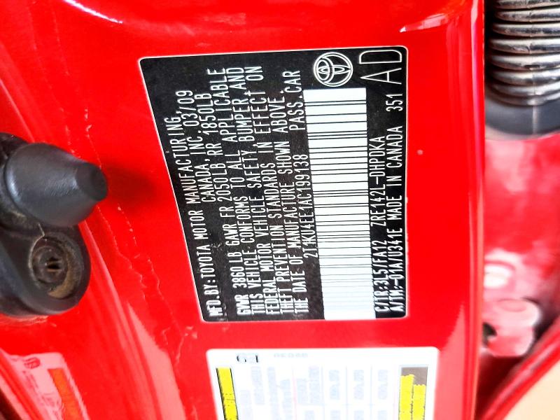 55328486 :رقم المزاد ، 2T1KU4EE1AC199138 vin ، 2010 Toyota Matrix مزاد بيع