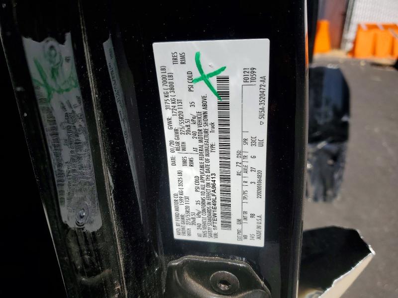 Aukcja sprzedaży 2020 Ford F150, vin: 1FTEW1E49LFA96413, numer aukcji: 58021926