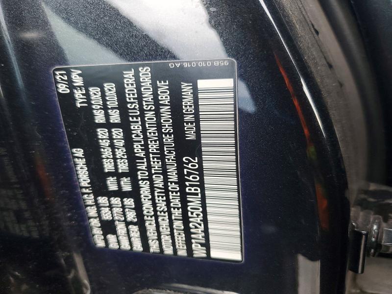 55697496 :رقم المزاد ، WP1AA2A50MLB16762 vin ، 2021 Porsche Macan مزاد بيع