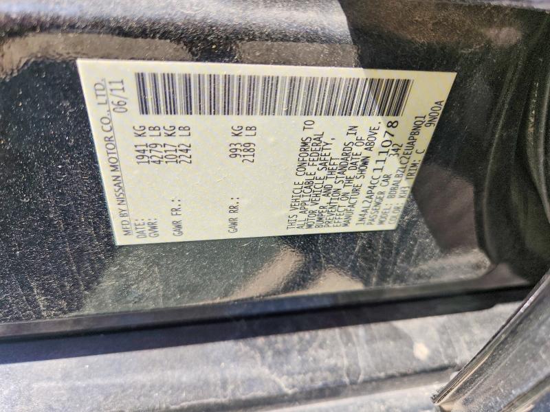 2012 Niss Altima მანქანა იყიდება აუქციონზე, vin: 1N4AL2AP4CC111078, აუქციონის ნომერი: 55362176